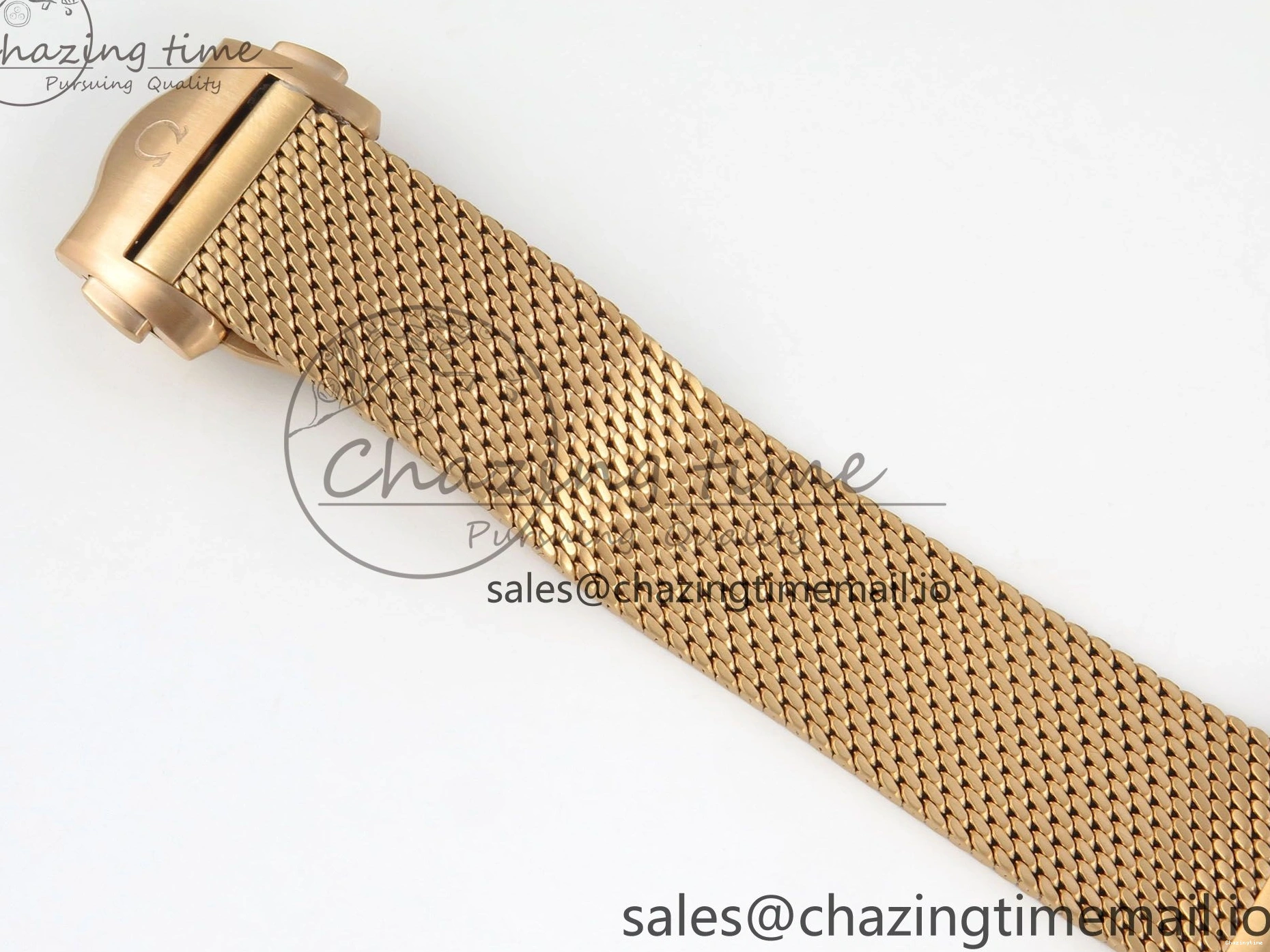 0510 Stylish Seamaster 300M Diver Rose Gold VSF 1:1 Best Edition Black Dial on Mesh Bracelet A 7662